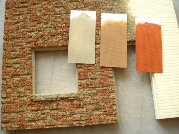 painted brickwork surface
