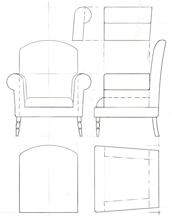 armchair drawing