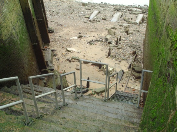 Access stairs to the Thames foreshore at Upper Watergate in Deptford